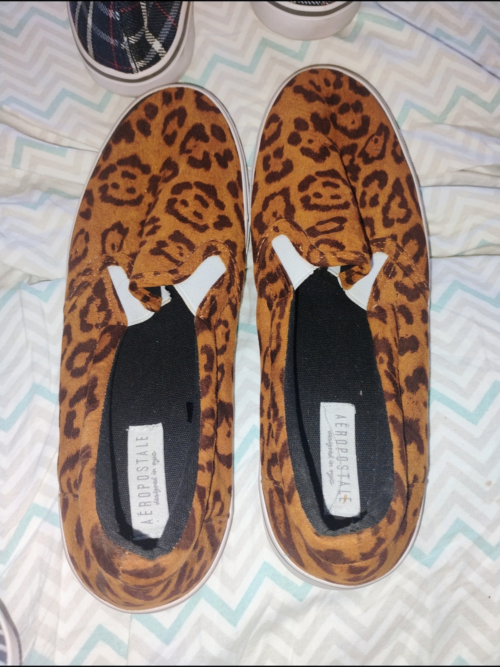 Aeropostale Leopard Slip-On Sneakers for Women - Brown